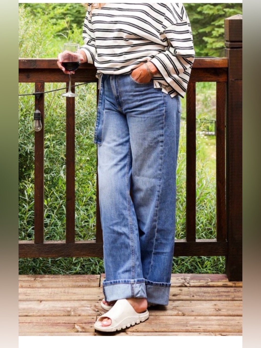 FREE PEOPLE x We The Free East Bay Cuffed Jeans/Spunky size 31 - Picture 7 of 16